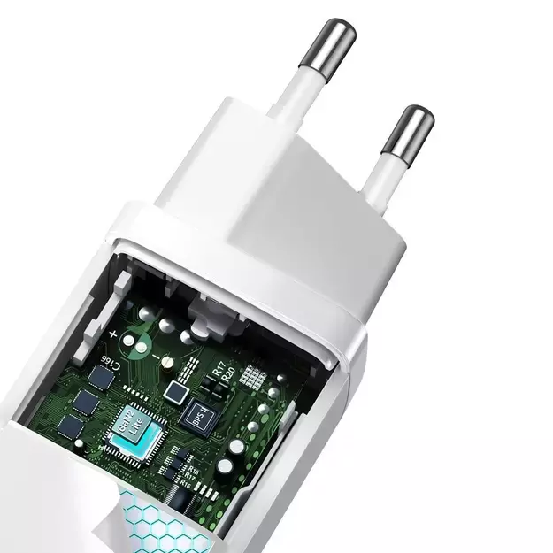 Baseus GaN2 Lite fast charger 65W USB / USB Type C Quick Charge 3.0 Power Delivery (gallium nitride) white (CCGAN2L-B02) 7