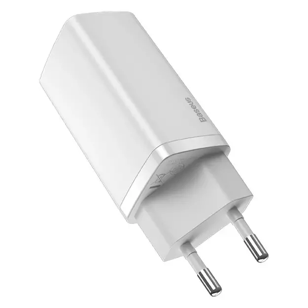 Baseus GaN2 Lite fast charger 65W USB / USB Type C Quick Charge 3.0 Power Delivery (gallium nitride) white (CCGAN2L-B02) 2