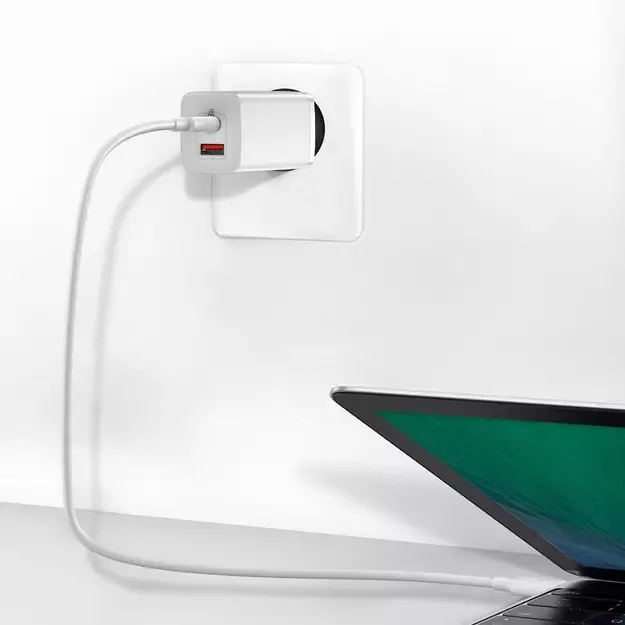 Baseus GaN2 Lite fast charger 65W USB / USB Type C Quick Charge 3.0 Power Delivery (gallium nitride) white (CCGAN2L-B02) 10