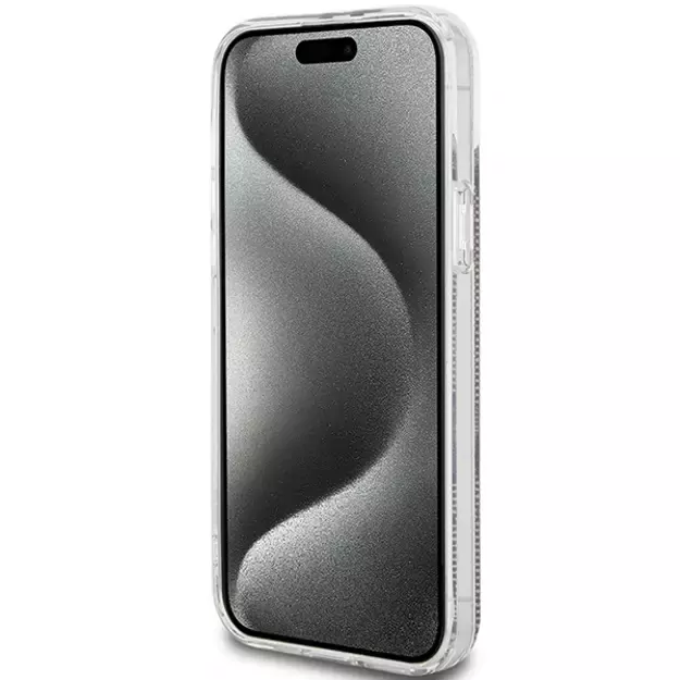 Guess IML 4G Gold Stripe case for iPhone 15 Plus / 14 Plus - brown 11