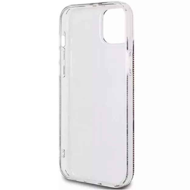 Guess IML 4G Gold Stripe case for iPhone 15 Plus / 14 Plus - brown 13
