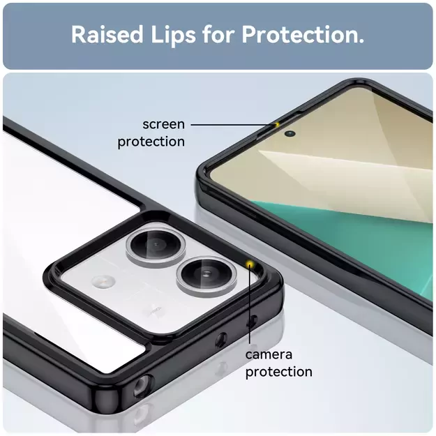 Outer Space Case with gel frame for Xiaomi Redmi Note 13 5G - black 12