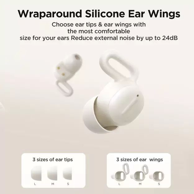 Joyroom JR-TS1 Cozydots Series TWS headphones with Bluetooth 5.3 and noise cancellation - white 7