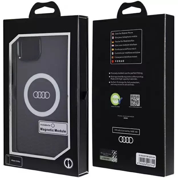 Audi IML Big Logo MagSafe case for iPhone 15 Plus / 14 Plus - black 6