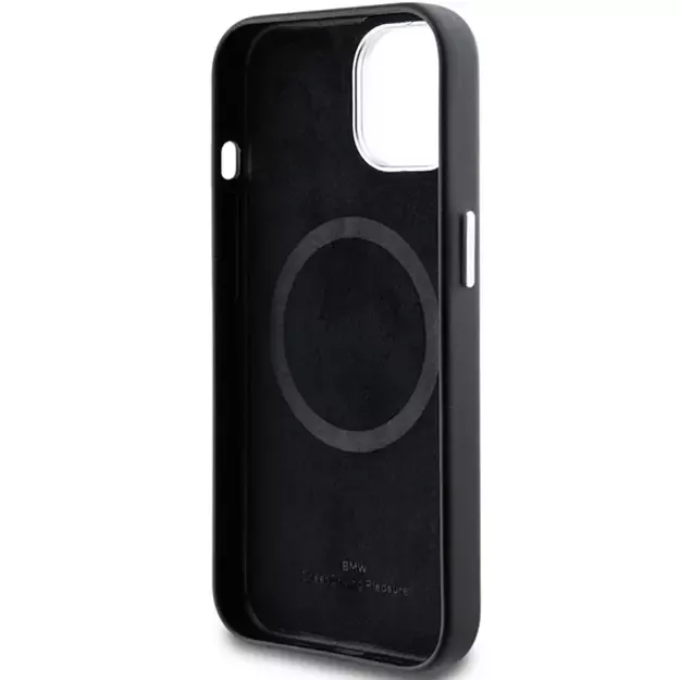 BMW Signature Wrapped Metal MagSafe Case for iPhone 15/14/13 - Black 6