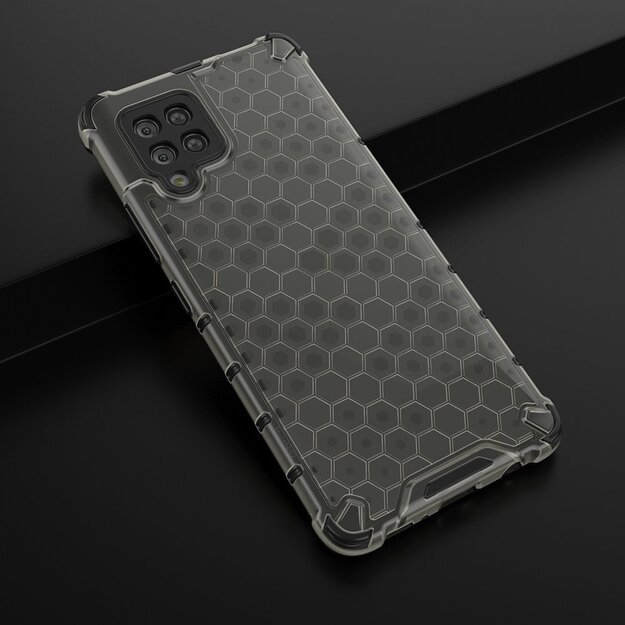 Honeycomb Case armor cover with TPU Bumper for Samsung Galaxy A42 5G black 7