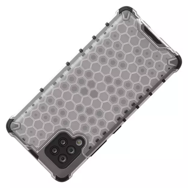 Honeycomb Case armor cover with TPU Bumper for Samsung Galaxy A42 5G black 24