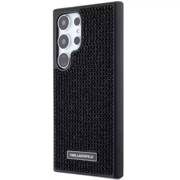 Karl Lagerfeld Rhinestone Metal Logo case for Samsung Galaxy S24 Ultra - black 1
