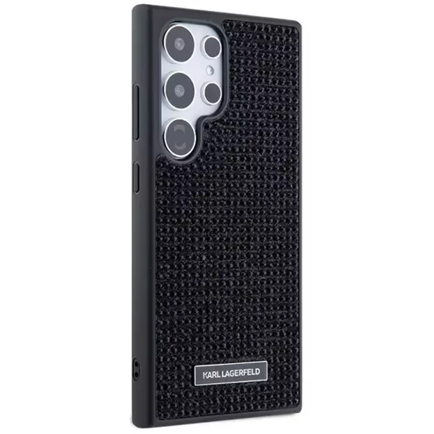 Karl Lagerfeld Rhinestone Metal Logo case for Samsung Galaxy S24 Ultra - black 3