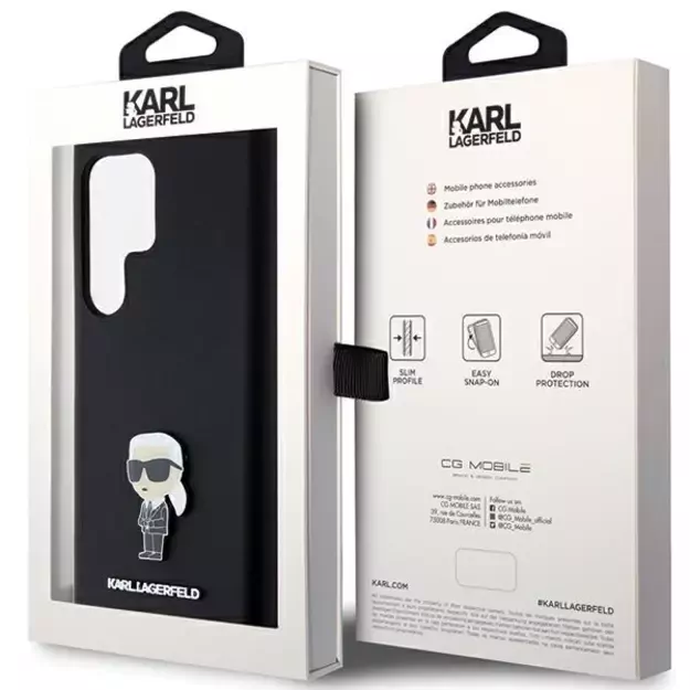 Karl Lagerfeld Silicone Ikonik Metal Pin case for Samsung Galaxy S23 Ultra - black 8