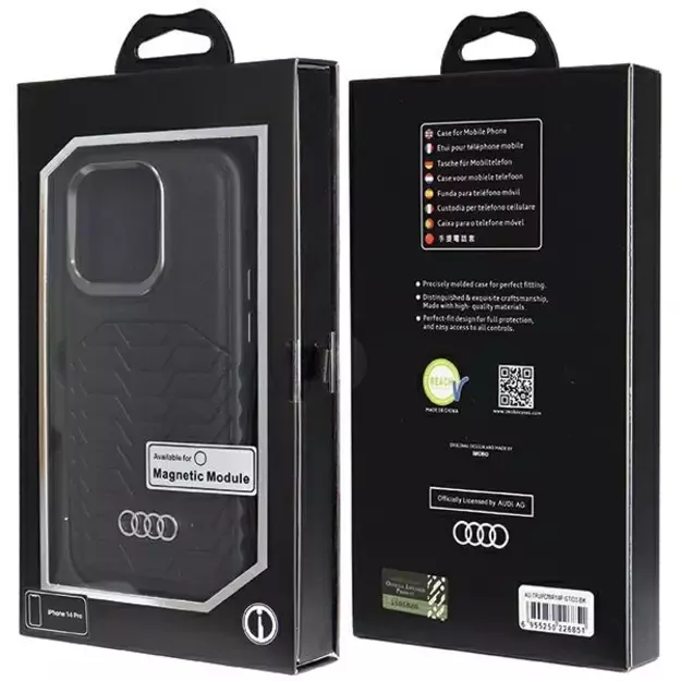 Audi Synthetic Leather case with MagSafe for iPhone 14 Pro - black 6