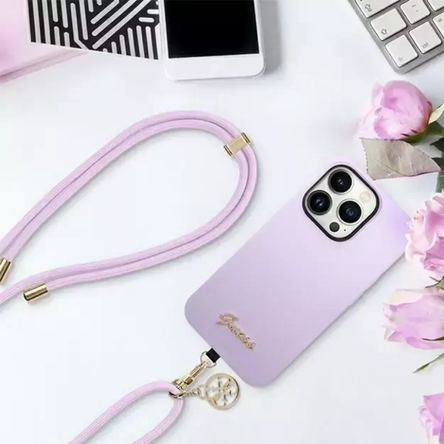 Guess CBDY Cord phone strap - lilac 7