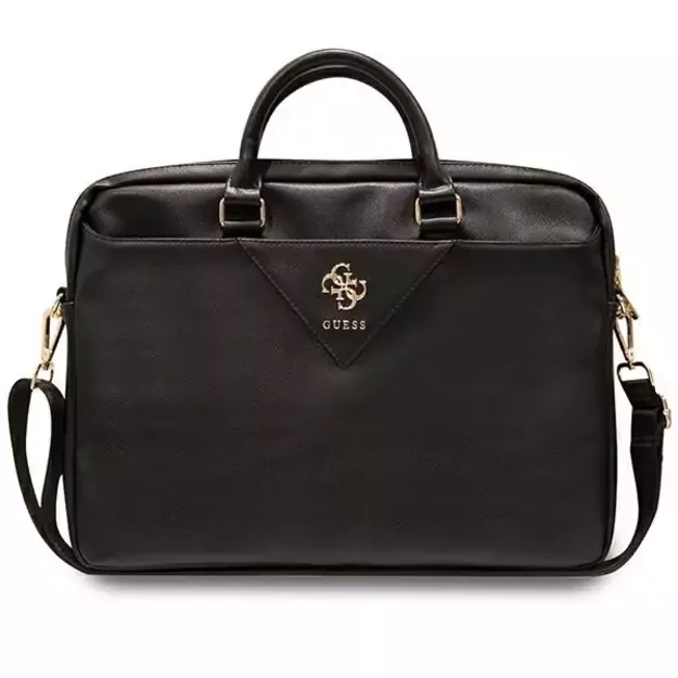 Guess Triangle 4G 16&quot  Laptop Bag - Black