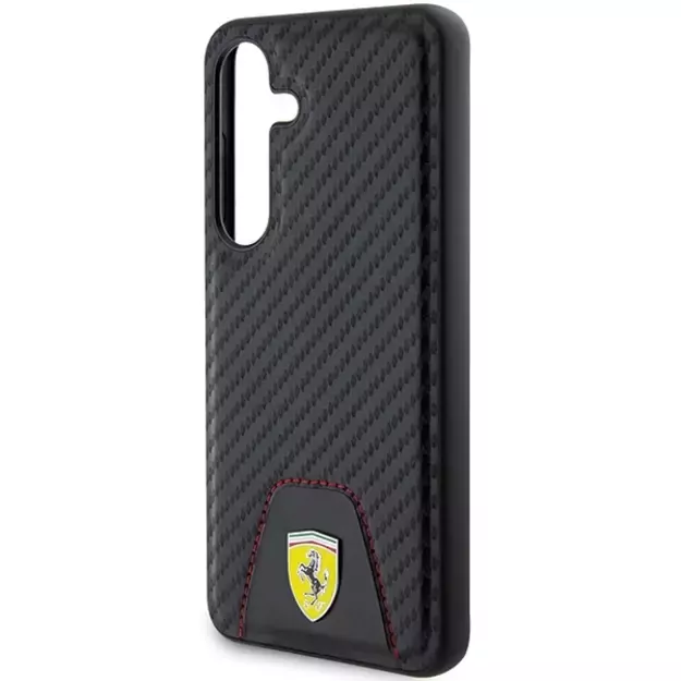 Ferrari Carbon Stitched Bottom case for Samsung Galaxy S24 - black 12