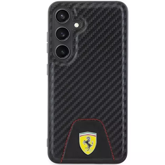 Ferrari Carbon Stitched Bottom case for Samsung Galaxy S24 - black 9