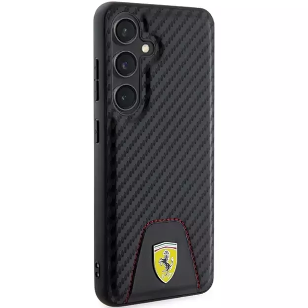 Ferrari Carbon Stitched Bottom case for Samsung Galaxy S24 - black 10