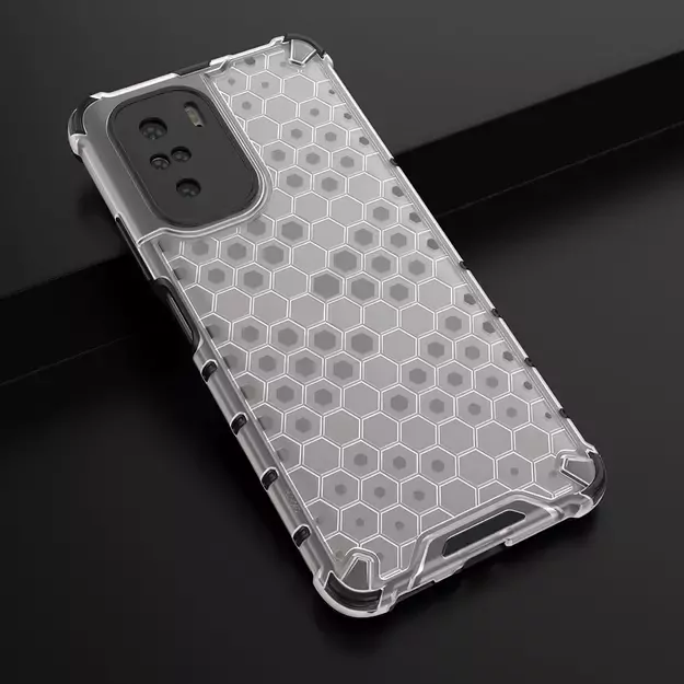 Honeycomb Case armor cover with TPU Bumper for Xiaomi Redmi K40 Pro+ / K40 Pro / K40 / Poco F3 transparent 11