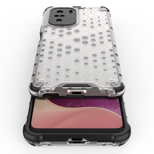 Honeycomb Case armor cover with TPU Bumper for Xiaomi Redmi K40 Pro+ / K40 Pro / K40 / Poco F3 transparent 19