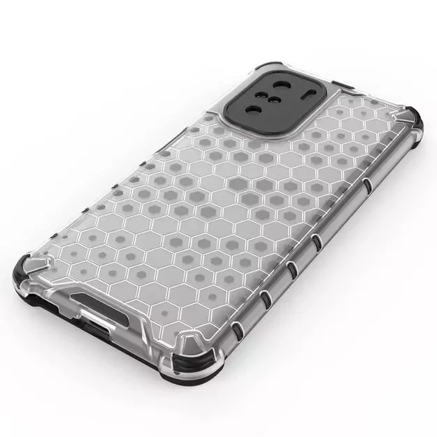 Honeycomb Case armor cover with TPU Bumper for Xiaomi Redmi K40 Pro+ / K40 Pro / K40 / Poco F3 transparent 3