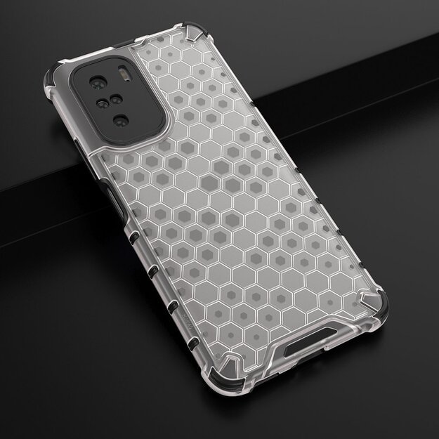 Honeycomb Case armor cover with TPU Bumper for Xiaomi Redmi K40 Pro+ / K40 Pro / K40 / Poco F3 transparent 23