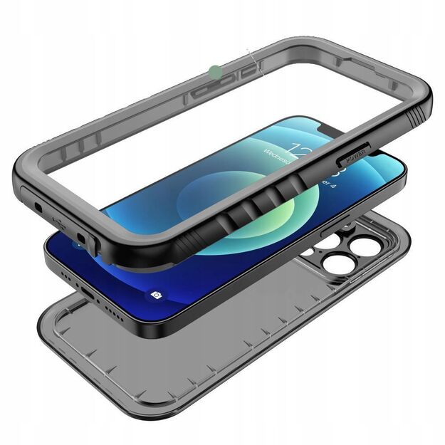 Tech-Protect ShellBox Case Waterproof IP68 with MagSafe for iPhone 15 - Black 1