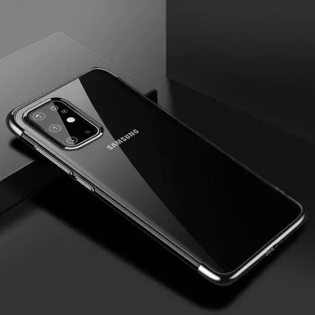 Clear Color Case Gel TPU Electroplating frame Cover for Samsung Galaxy A72 4G black 20