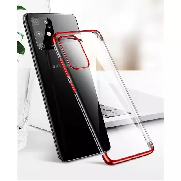 Clear Color Case Gel TPU Electroplating frame Cover for Samsung Galaxy A72 4G black 9