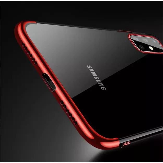 Clear Color Case Gel TPU Electroplating frame Cover for Samsung Galaxy A72 4G black 5