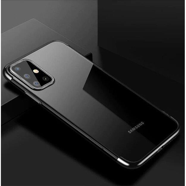 Clear Color Case Gel TPU Electroplating frame Cover for Samsung Galaxy A72 4G black 11