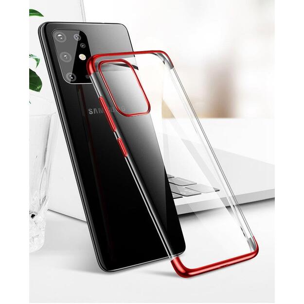 Clear Color Case Gel TPU Electroplating frame Cover for Samsung Galaxy A72 4G black 19