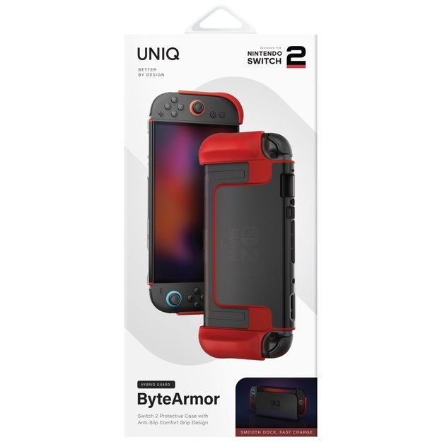 Uniq Hybrid Bytearmor Case for Nintendo Switch 2 - Red 3