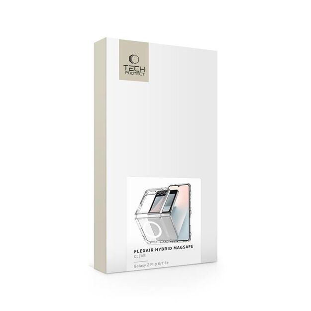 Tech-Protect FlexAir Hybrid MagSafe Case for Samsung Galaxy Z Flip 6 / 7 FE - Transparent 4