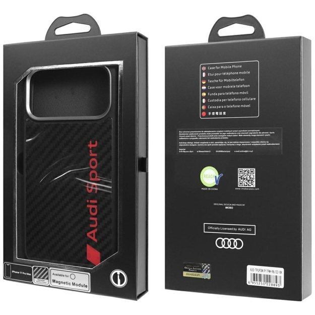 Audi R8 Carbon Fiber MagSafe Case for iPhone 17 Pro Max - Black 9