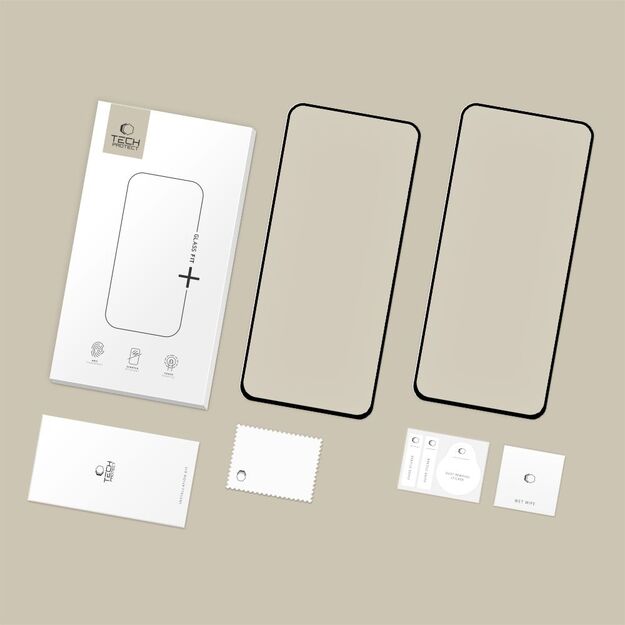 Tech-Protect Glass Fit+ 2-pack tempered glass for Samsung Galaxy S25 FE - black 6