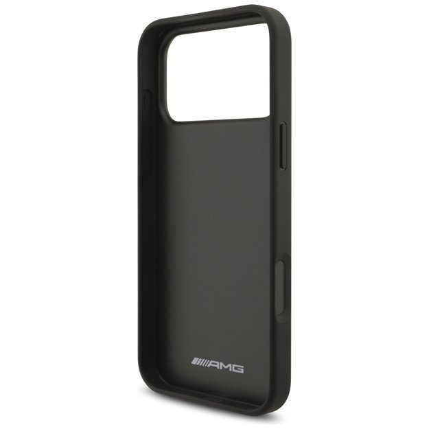 AMG Leather Debossed Lines Logo Case for iPhone 17 Pro Max - Black 6