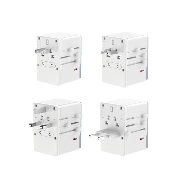 Dudao A35Pro 35W EU / UK / AUS / US / JP travel adapter 3x USB-C 2x USB-A - white 1
