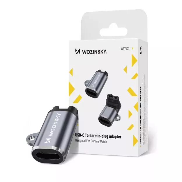 Wozinsky WAYGS1 USB-C Adapter for Garmin Smartwatch - Gray