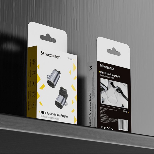 Wozinsky WAYGS1 USB-C Adapter for Garmin Smartwatch - Gray 8