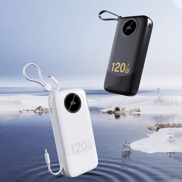 Dudao K13Pro 20000mAh Powerbank with Built-in Cable - White 5