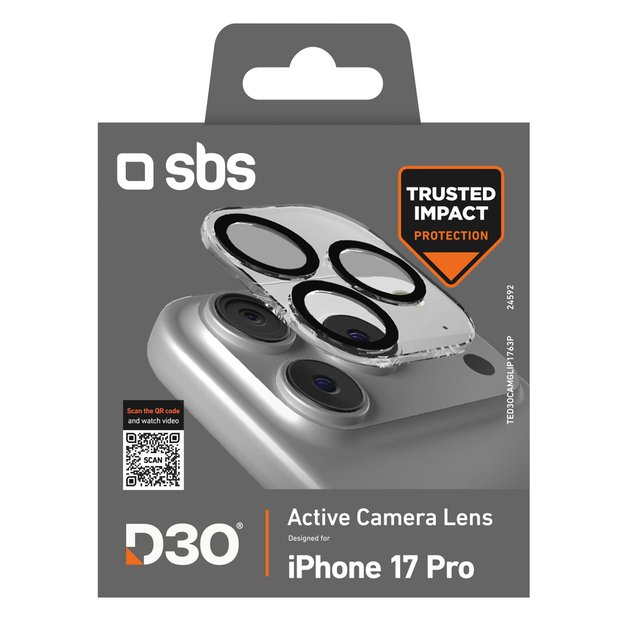 SBS Camera Glass for iPhone 17 Pro with D3O Technology 1
