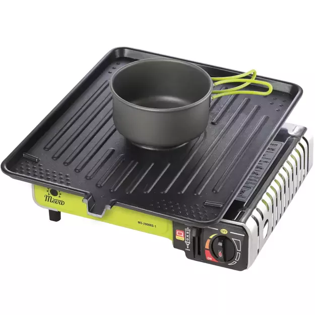 Grill grate for a gas camping stove with a CAST IRON burner function 2