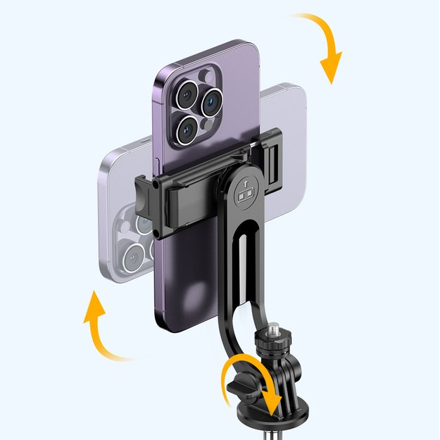 Selfie stick WC1Y3S telescopic tripod 1.3m with phone holder - black 17