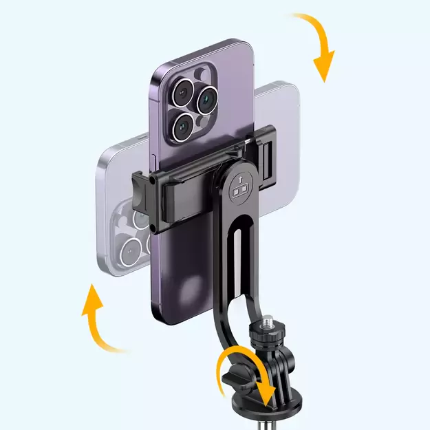 Selfie stick WC1Y3S telescopic tripod 1.3m with phone holder - black 39
