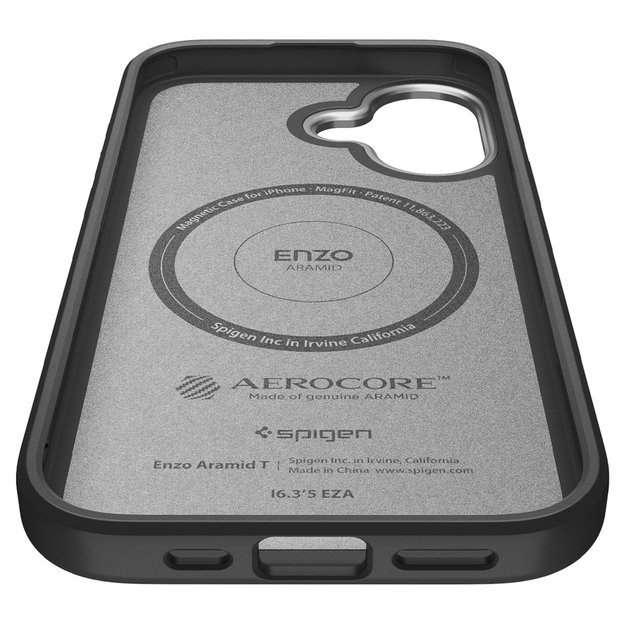 Spigen Enzo Aramid &quot T&quot  MagSafe case for iPhone 17 - black and silver 8
