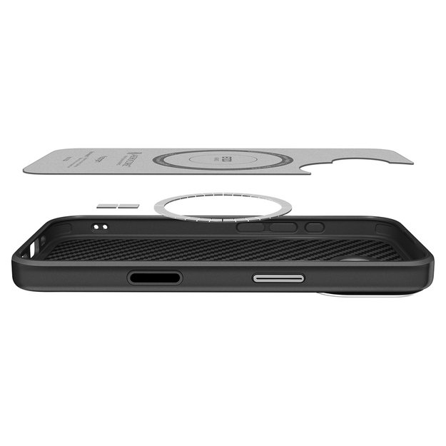 Spigen Enzo Aramid &quot T&quot  MagSafe case for iPhone 17 - black and silver 7