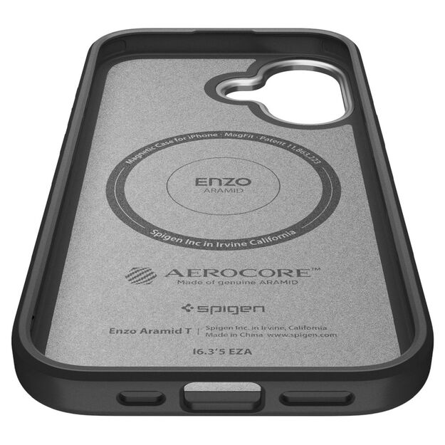 Spigen Enzo Aramid &quot T&quot  MagSafe case for iPhone 17 - black and silver 16