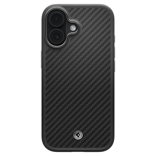 Spigen Enzo Aramid &quot T&quot  MagSafe case for iPhone 17 - black and silver 9