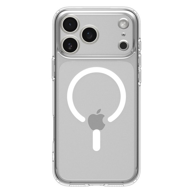 Spigen Ultra Hybrid MagSafe Case for iPhone 17 Pro - Clear and White 1