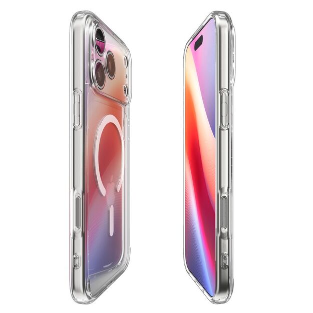 Spigen Ultra Hybrid MagSafe Case for iPhone 17 Pro - Clear and White 10