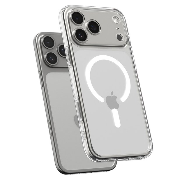 Spigen Ultra Hybrid MagSafe Case for iPhone 17 Pro - Clear and White 4